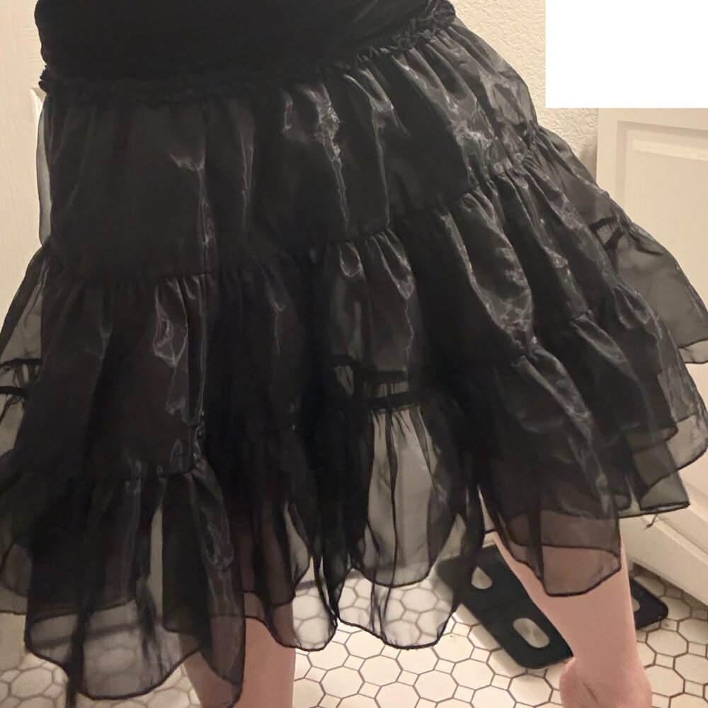Killstar lets fang out Velvet/Ruffle skirt XL New/Like New  *DISCONTINUED*